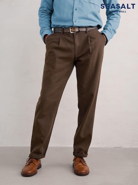 Seasalt Cornwall Mens Helmsman Linen Blend Trousers (AB2198) | €126