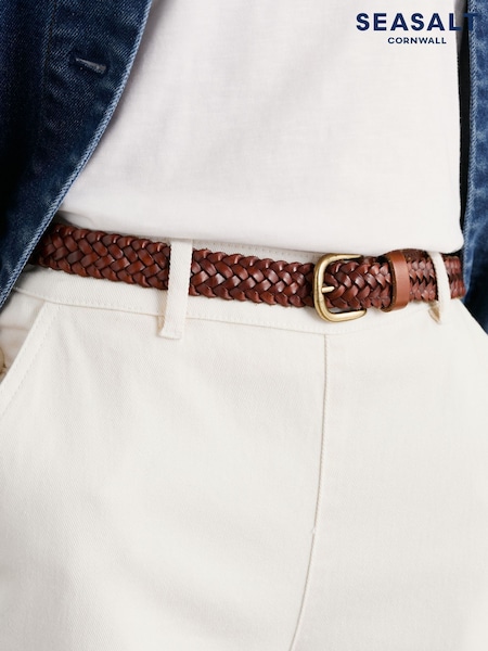 Seasalt Cornwall Intertwined Woven Leather Belt (AB2228) | 54 €