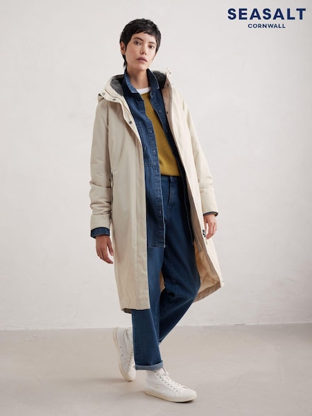 Seasalt Cornwall Natural Tall Janelle Raincoat (AB2271) | €217