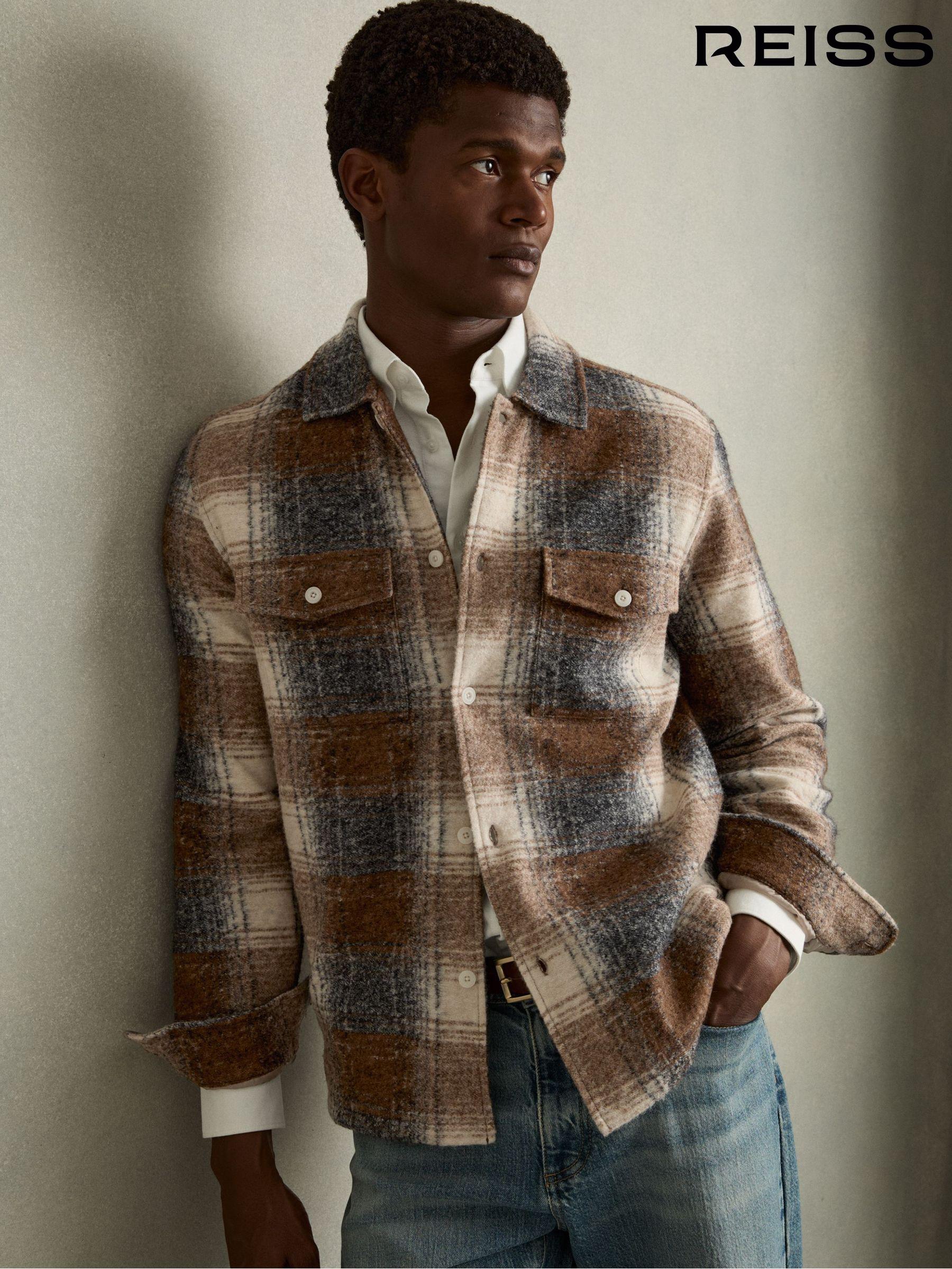 Men's Shirts Brown Check Long Sleeve Brandedfashion | Next Luxembourg