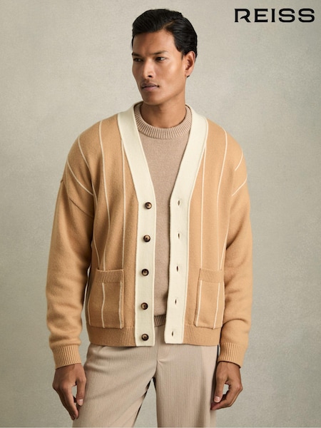 Reiss Rovers Wool-Blend Pinstripe Cardigan (AB2285) | € 195