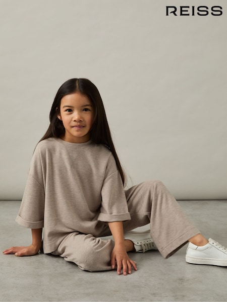 Reiss Oatmeal Finley 9-13 yrs Top And Trousers Lightweight Lounge Set (AB2289) | AED475