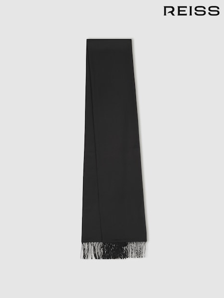 Negro - Reiss Meyer Silk Fringed Scarf (AB2410) | 95 €