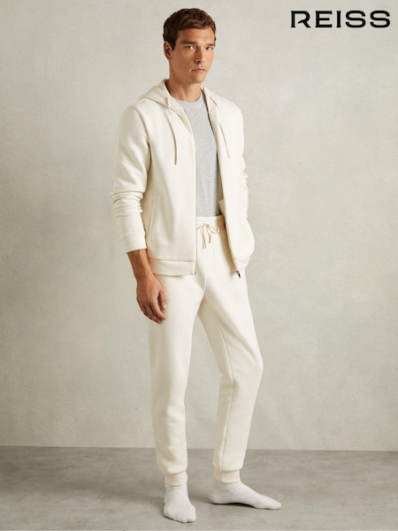 Reiss Off White Callum Cotton-Blend Jersey Joggers (AB2413) | AED562