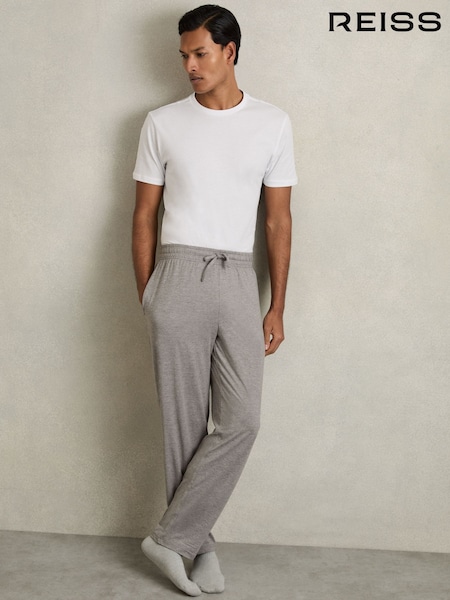 Reiss Grey Melange Colorado Tapered Stretch-Jersey Joggers (AB2424) | 500 QAR