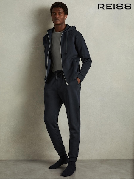 Reiss Navy Callum Cotton-Blend Jersey Joggers (AB2445) | AED562