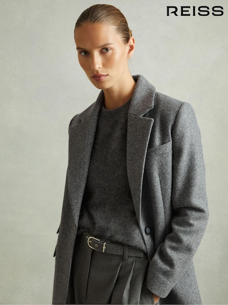 Reiss Amalia Wool-Blend Longline Coat (AB2476) | €627