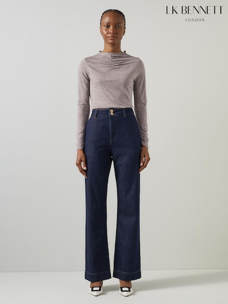 LK Bennett Grey Laurie Wool Blend Jersey (AB2499) | 371 LEI