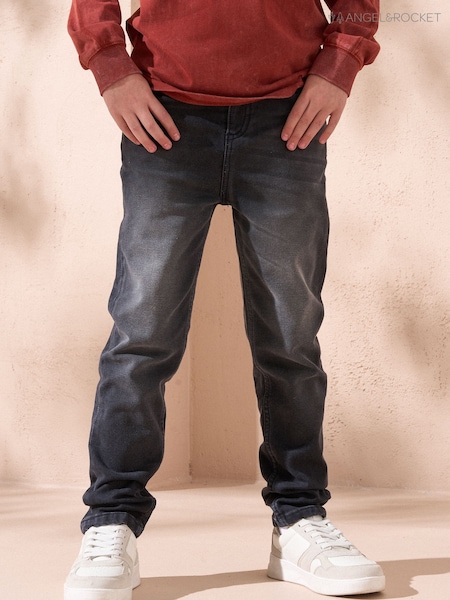 Angel & Rocket Dark Grey Eddie Smart 5 Pocket 100% Cotton Jeans (AB2613) | R$ 235 - R$ 275