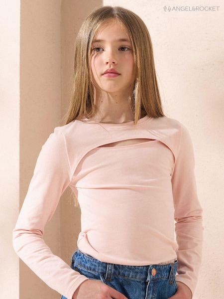 Angel & Rocket Elle Long Sleeve Layered T-Shirt (AB2694) | 43 LEI - 57 LEI