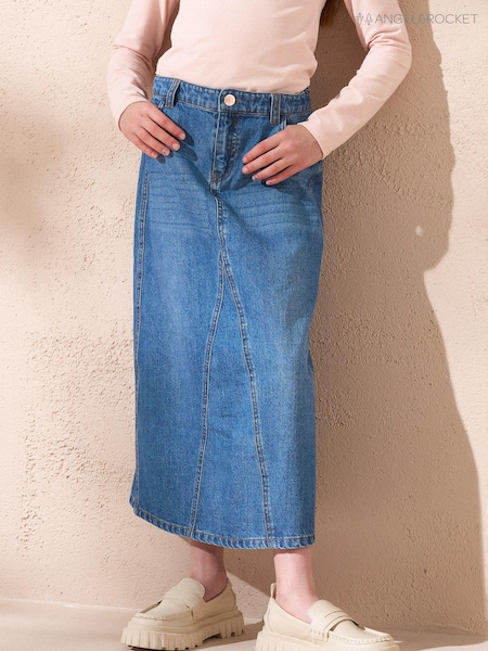 Angel & Rocket Blue Nicolette Denim Midi Skirt (AB2695) | €14 - €16