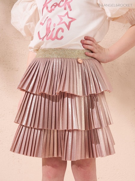 Angel & Rocket Silver Lucile Pleated Skirt (AB2720) | AED100 - AED114