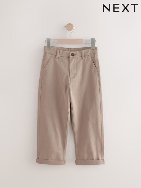 Stone Wide Fit Stretch Chino Trousers (3-17yrs) (AB2781) | AED56 - AED81