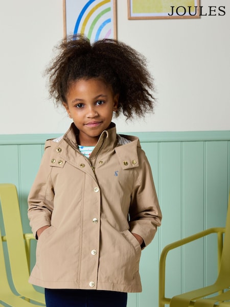 Bruin - Joules Meadow waterafstotende regenjas met capuchon voor meisjes (AB2807) | € 60 - € 69