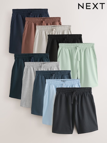 Musta/Vihreä/Sininen/Multi - Lightweight Joggers Shorts 10 Pack (AB3399) | €184