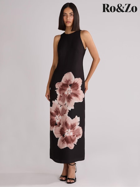 Dark Black - Ro&Zo Petite Camilla Racer Dress (AB3461) | 116 €