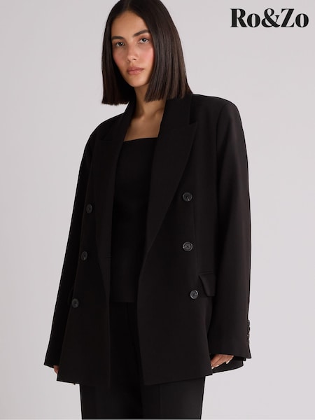 Ro&Zo Black Double-Breasted Blazer (AB3462) | €105