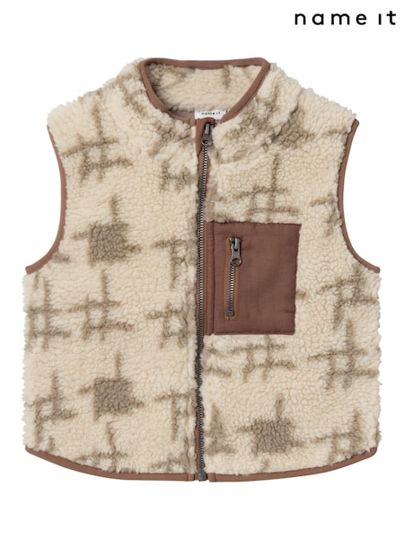 Name It White Teddy Fleece Vest Gilet (AB3473) | 62 QAR