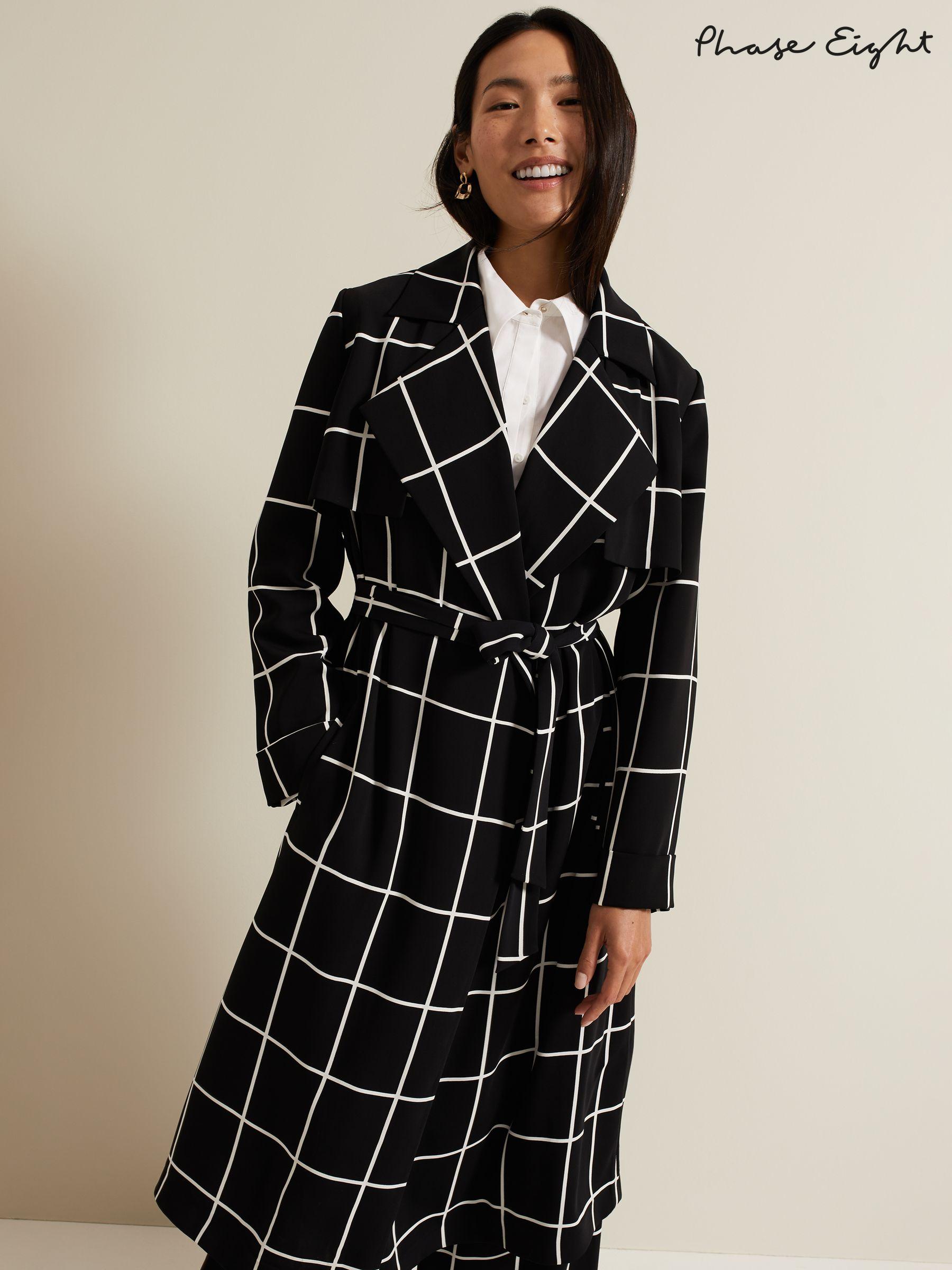 Women s Black Check Coats Jackets Next Oman