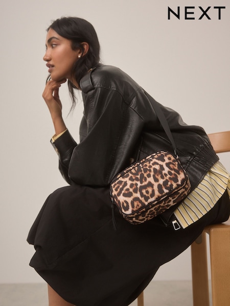 Animal Print Nylon Camera Bag (AB3567) | €14.50