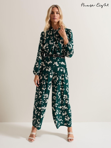 Phase Eight Green Micaela Twist Neck Jumpsuit (AB3581) | €91