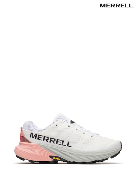 Merrell White/Coral Womens Agility Peak 5 Trainers (AB3589) | €229