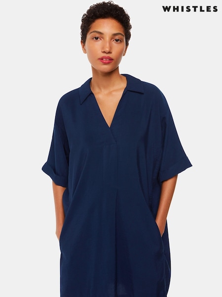 Whistles Blue Melanie Dress (AB3622) | €156