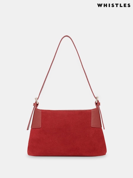 Whistles Red Paloma Small Suede Bag (AB3631) | €164