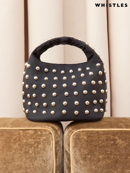 Whistles Luz Studded Mini Black Bag (AB3652) | AED288