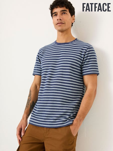Navy Waffle Stripe Tshirt (AB3684) | €42
