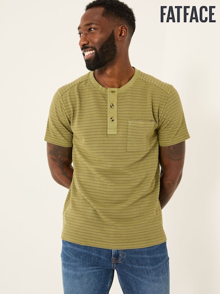 FatFace Overdye Stripe Henley Tshirt (AB3696) | 46 €
