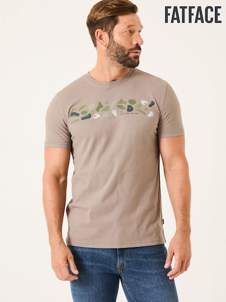 FatFace Grey Climbing 100% Cotton Short Sleeve Graphic T-Shirt (AB3803) | 139 QAR