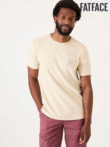 Natural Stitch Boat Embroidered Tshirt (AB3808) | €37
