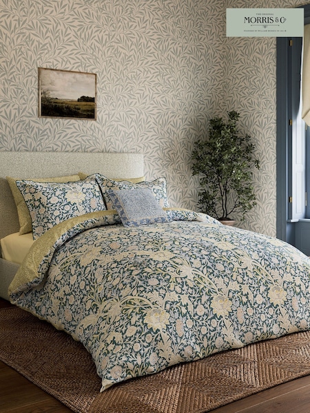 Morris & Co River Wandle 100% Cotton Trent Duvet Cover and Pillowcase Set (AB3850) | €129 - €218