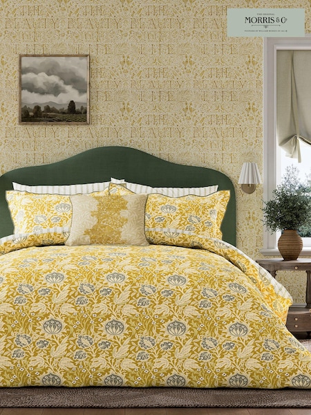 Morris & Co Sunflower 100% Cotton Elmcote Duvet Cover and Pillowcase Set (AB3851) | €129 - €218