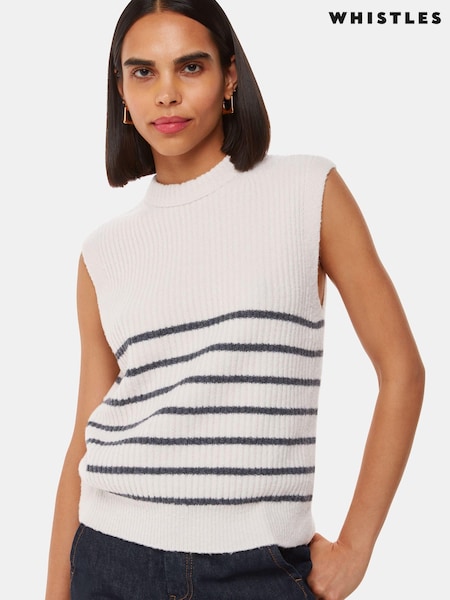 Whistles Stripe Textured Tank (AB3894) | 371 LEI