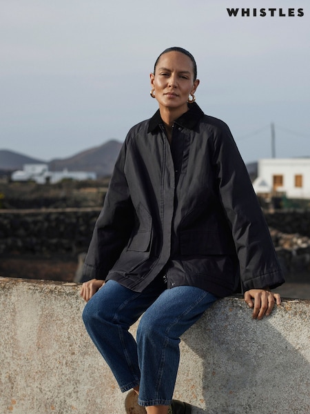 Whistles Fern Waxed 100% Cotton Jacket (AB3954) | €250