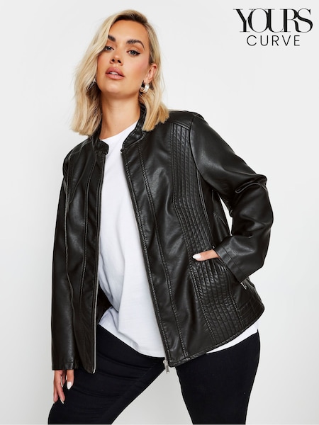Yours Curve Black Centre Front Jacket (AB4001) | €93