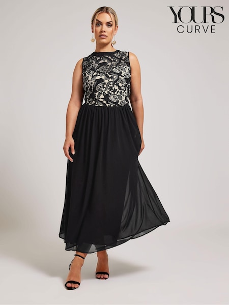 Yours Curve London Lace Front Maxi Dress (AB4019) | €106