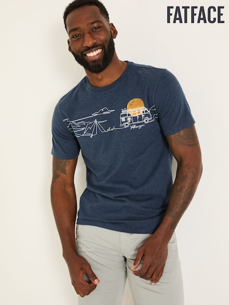 Navy Sea & Surf - FatFace Short Sleeve T-Shirt (AB4057) | €39