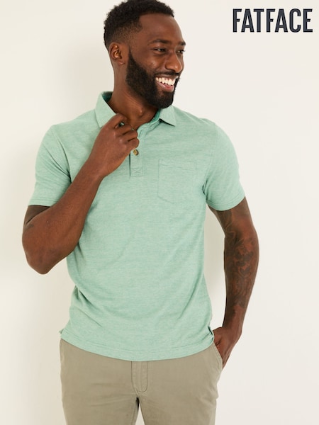 FatFace Elm Light Teal Polo Shirt (AB4059) | $75