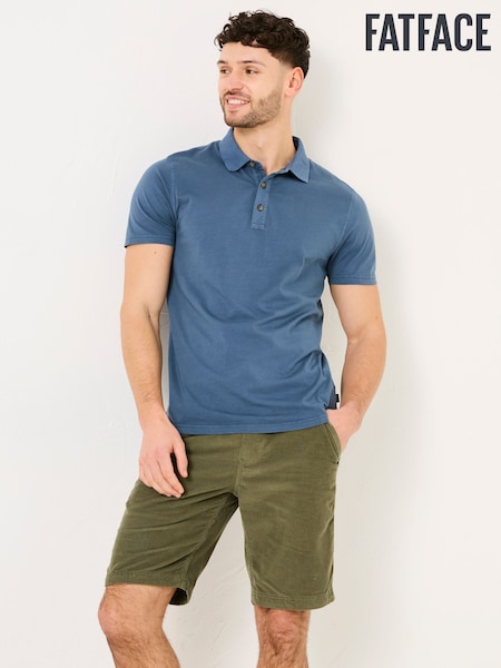 FatFace Stoke Navy Blue Short Sleeve Polo Shirt (AB4067) | R$ 290