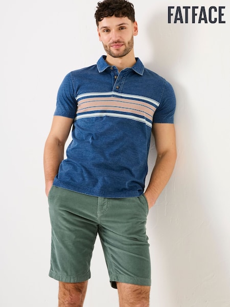 Indigo Blue Indigo Chest Stripe Polo Shirt (AB4069) | €39