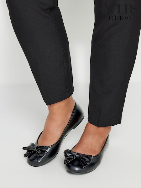 Yours Curve Extra Wide Fit Bow Ballet Pumps (AB4098) | €41