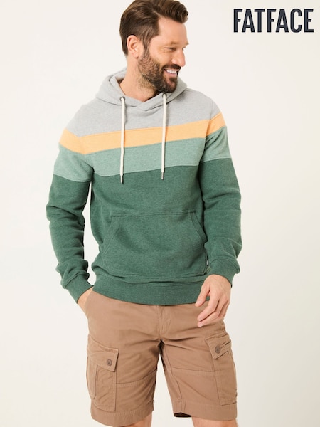 FatFace Brooke Green Cut and Sew Over Head Hoody (AB4141) | R$ 545