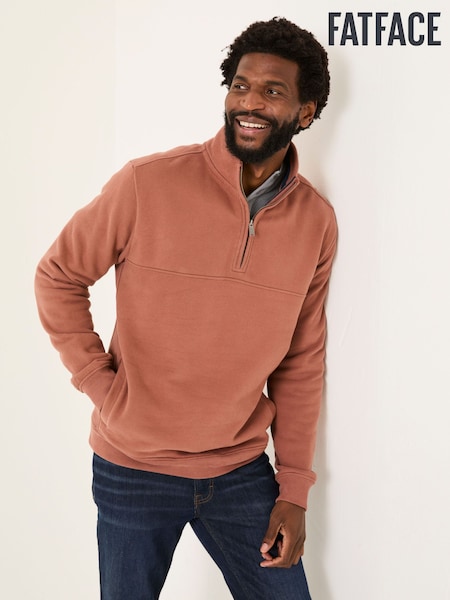 FatFace Brooke Rust Brown Half Neck Sweatshirt (AB4154) | €70