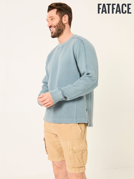 FatFace Otterton Blue Cut and Sew Crew Sweat (AB4162) | AED262