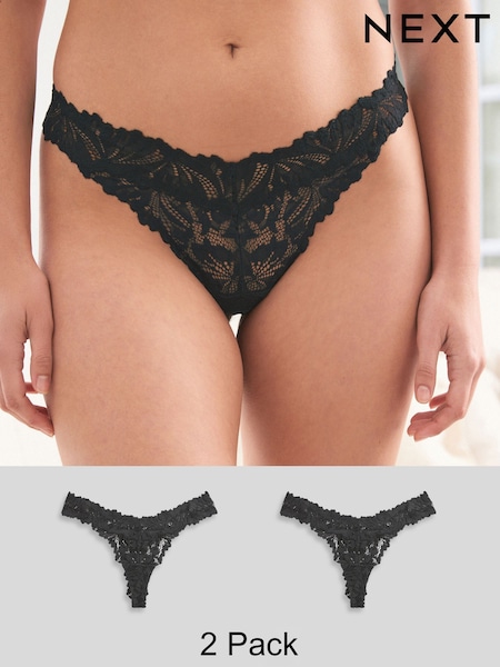 Schwarz - Ultimate Comfort Spitzenhöschen 2er-Pack (AB4180) | 18 €