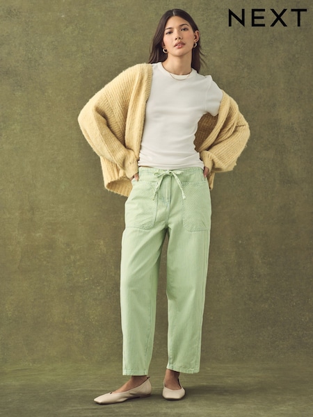 Mint Vihreä - 100% Cotton Patch Pocket Tynnyrilahkeinen; tynnyri- Housut (AB4242) | €53