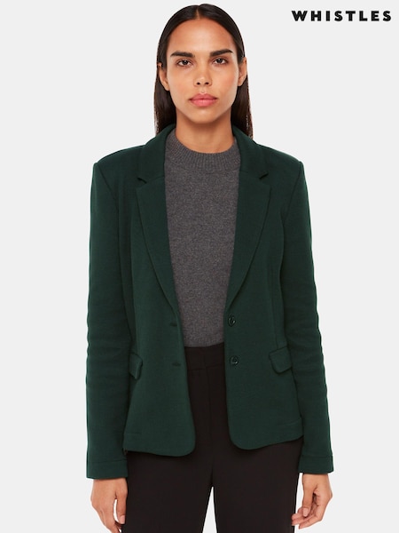 Whistles Whistles Slim Green Jersey 100% Cotton Jacket (AB4247) | kr2 000